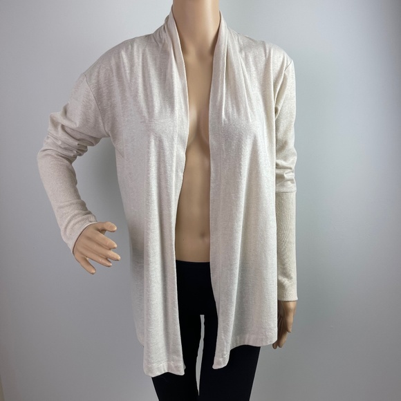 alfani intimates White Marled Cardigan Size M - Picture 1 of 10